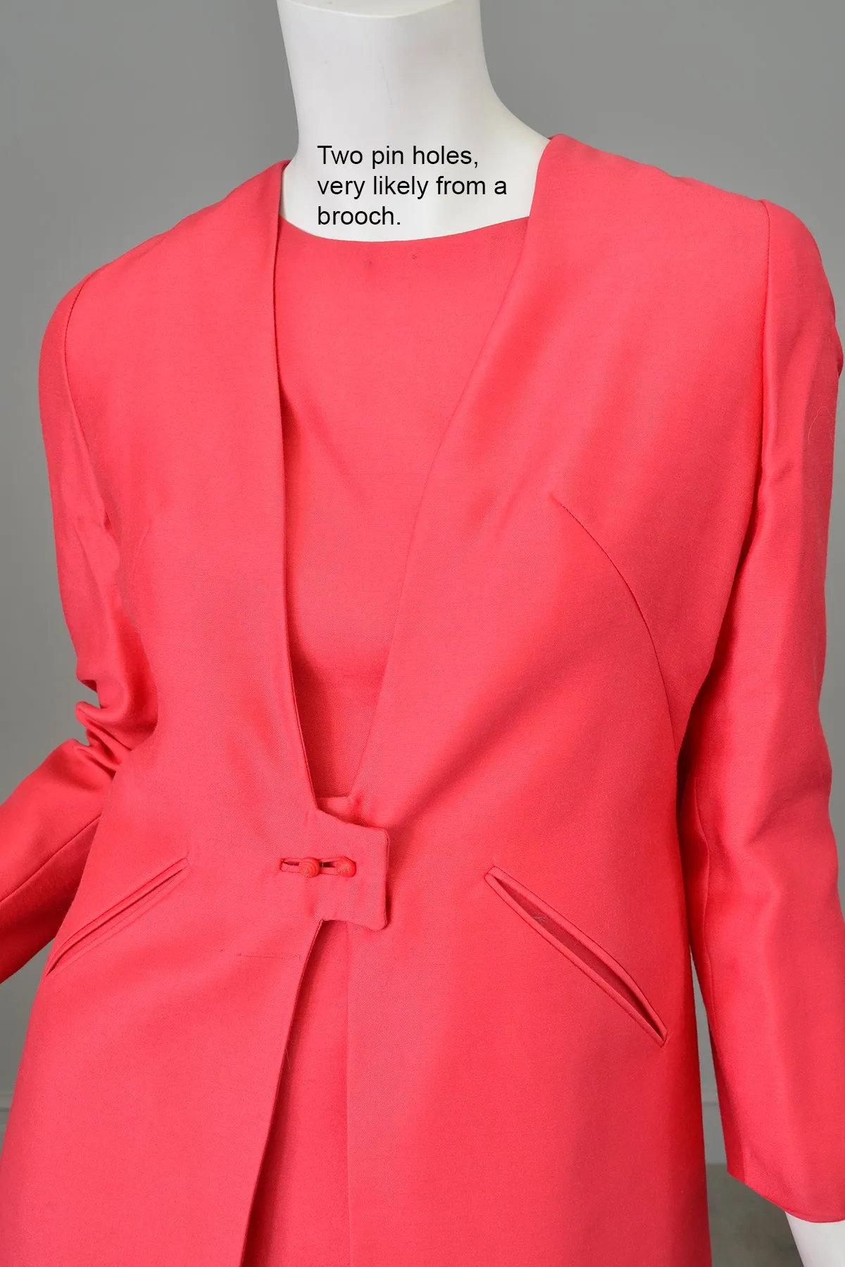 1960s Hot Pink Mini Shift Dress w Matching Coat | Mrs. Maisel Dress and Coat