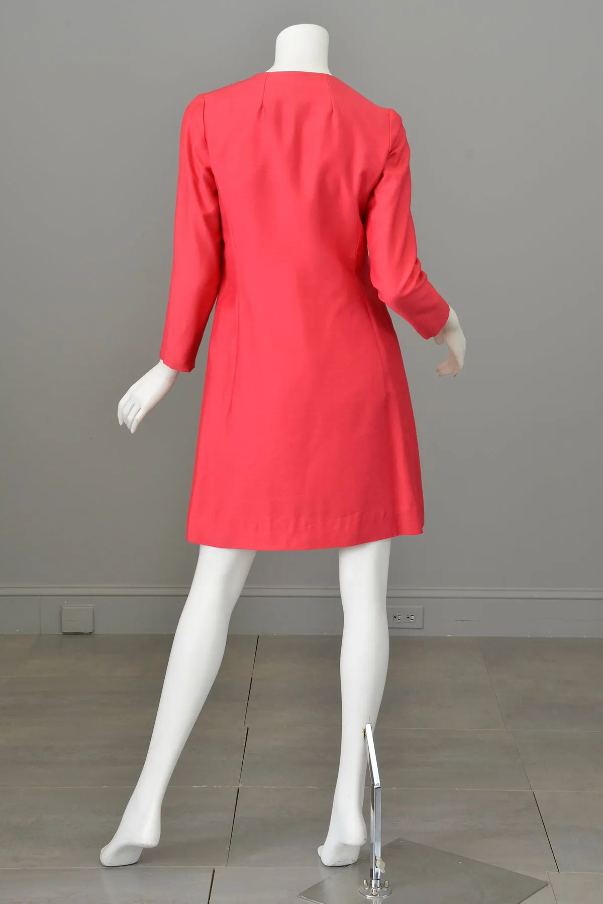 1960s Hot Pink Mini Shift Dress w Matching Coat | Mrs. Maisel Dress and Coat