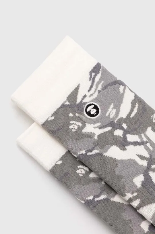 AAPE socks Basic Camo men's white color ASO4293