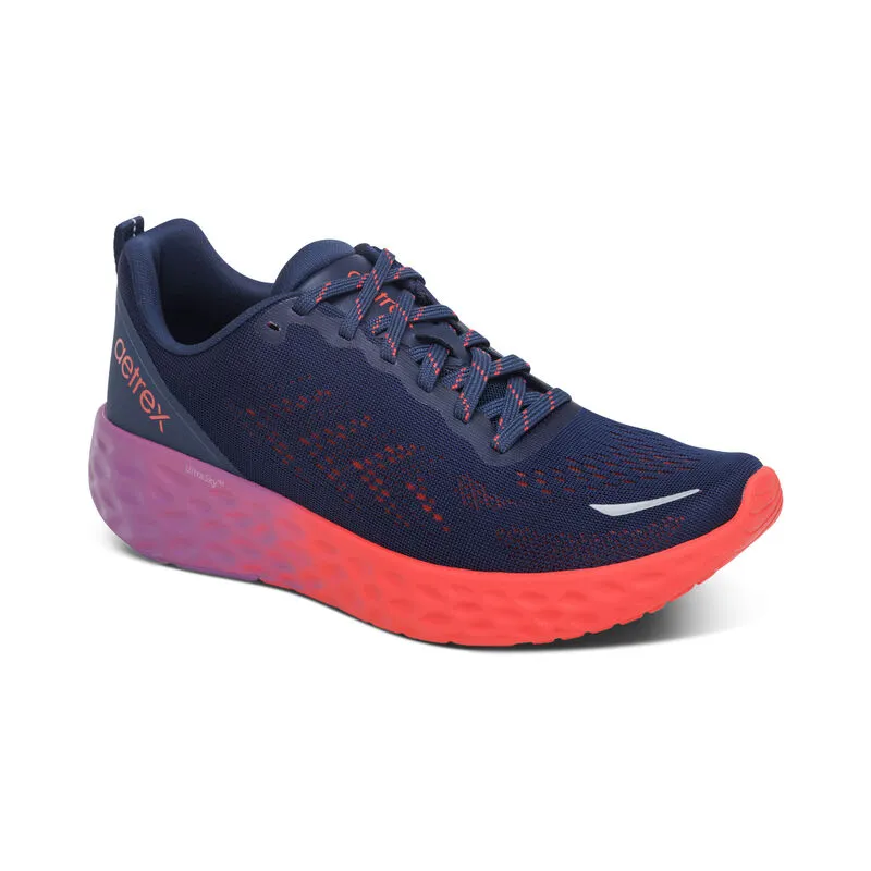 Aetrex Danika Lace Up Sneaker: Navy Coral 