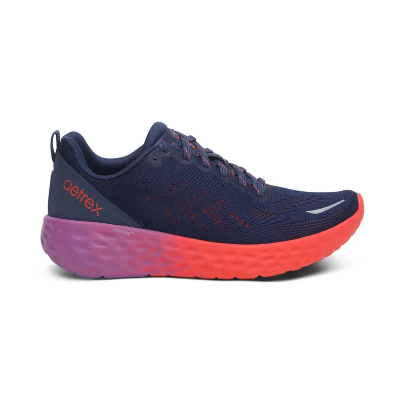 Aetrex Danika Lace Up Sneaker: Navy Coral 