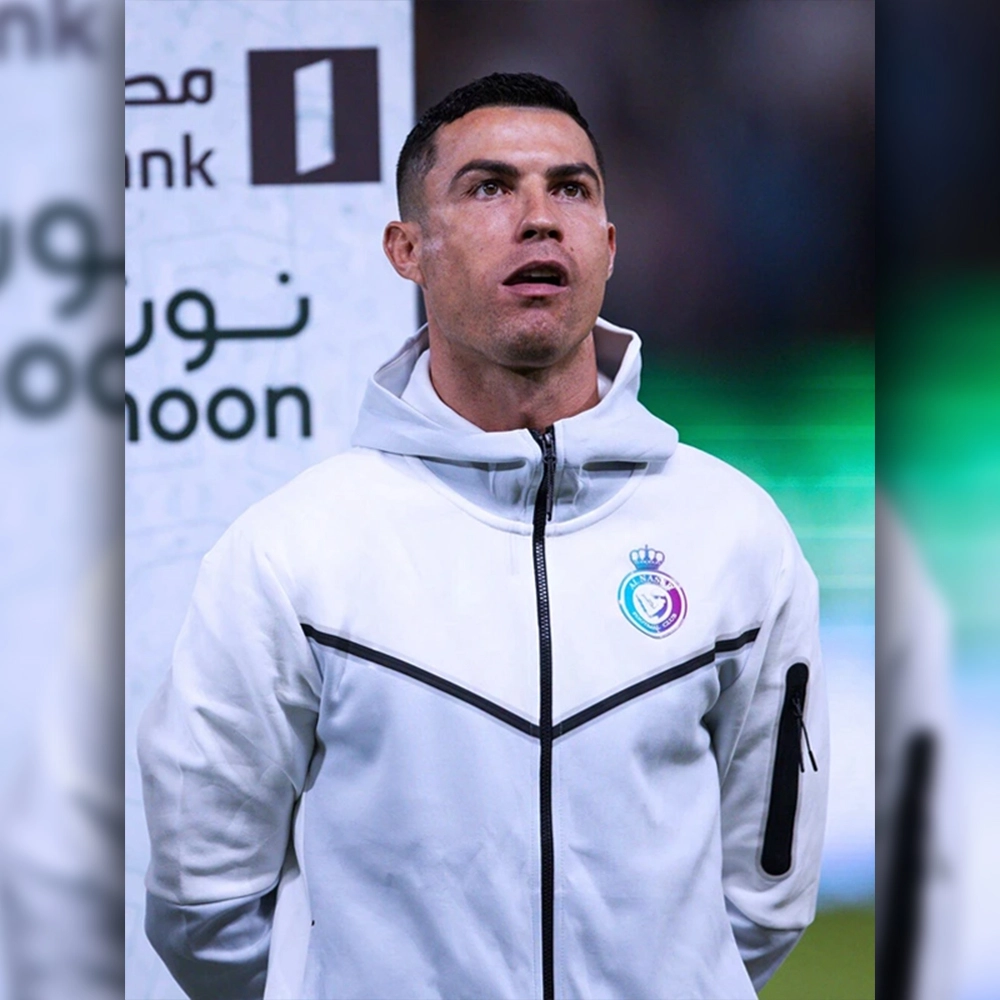 Al Nassr Tech Jacket | Cristiano Ronaldo White Jacket