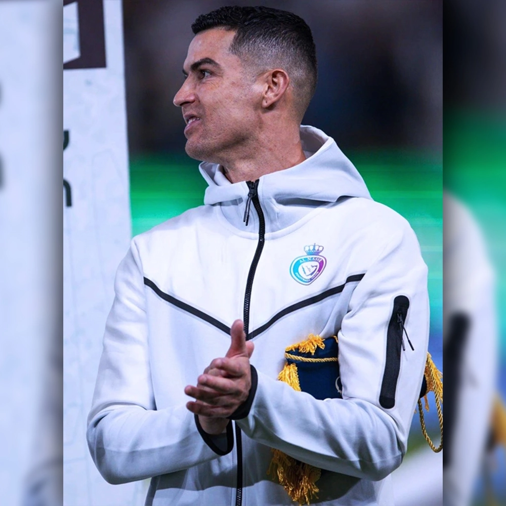 Al Nassr Tech Jacket | Cristiano Ronaldo White Jacket