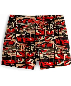 Aloha from Deer Men's Red / Black Rosso Corsa Swimming Shorts