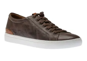 Banks Grey Leather Lace-Up Sneaker 