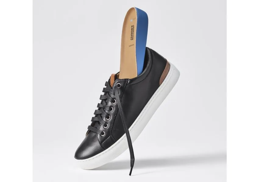 Banks Grey Leather Lace-Up Sneaker 