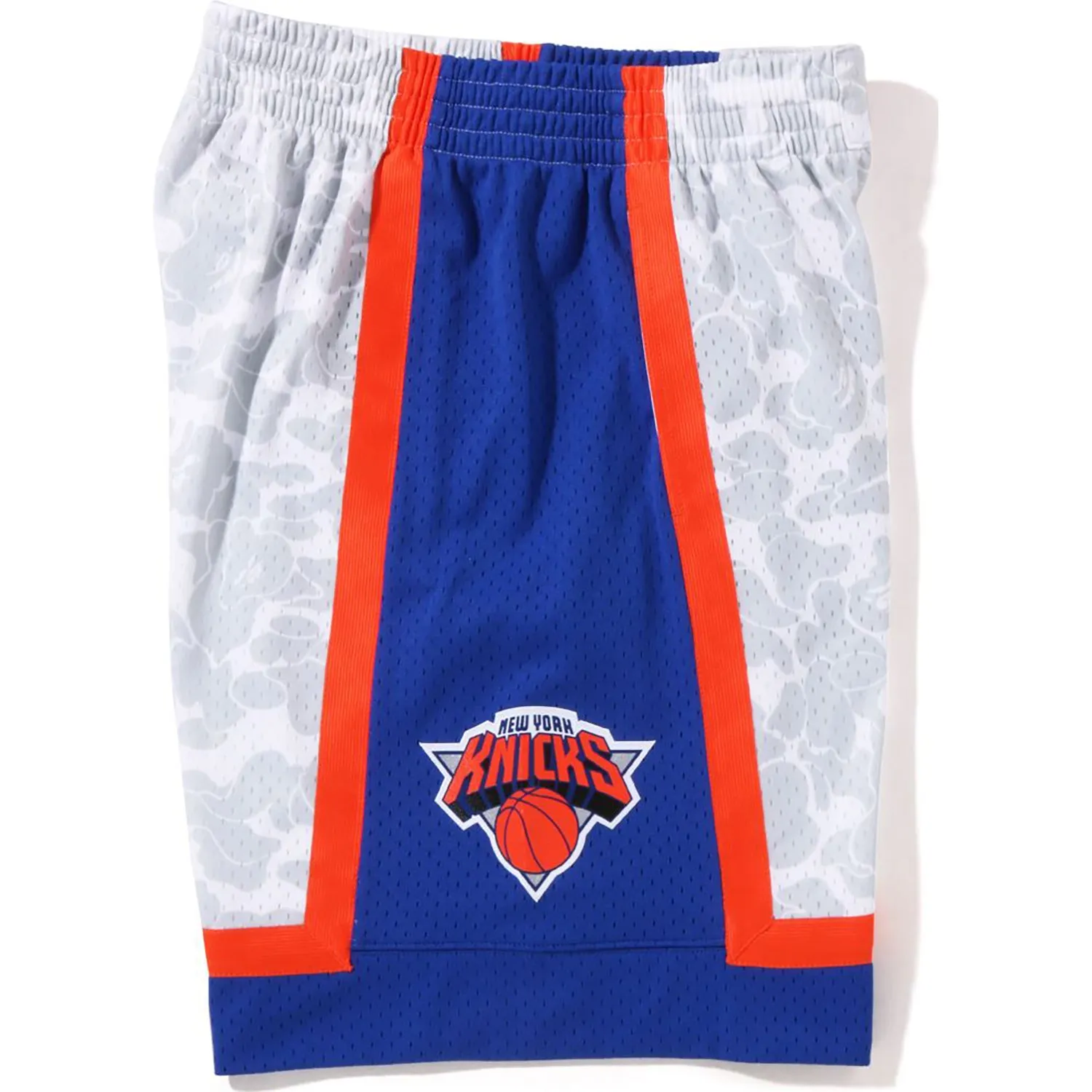 BAPE X MITCHELL & NESS NEW YORK KNICKS JERSEY SHORTS MENS