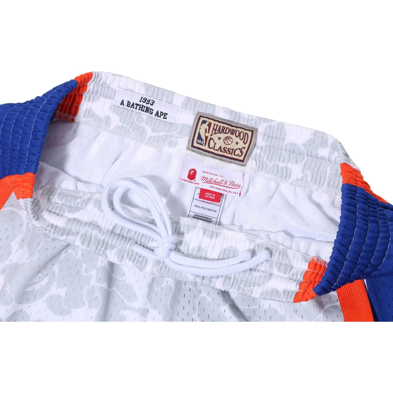 BAPE X MITCHELL & NESS NEW YORK KNICKS JERSEY SHORTS MENS