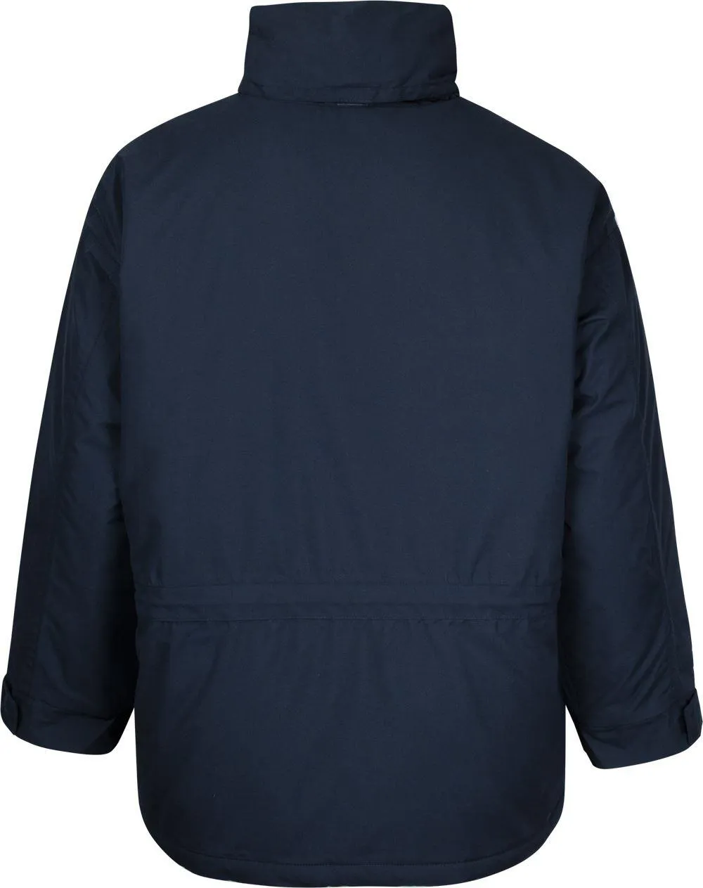 Basic Concealed Hooded Jacket Navy