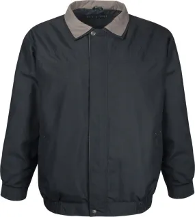 Basic Contrast Collar Jacket Navy