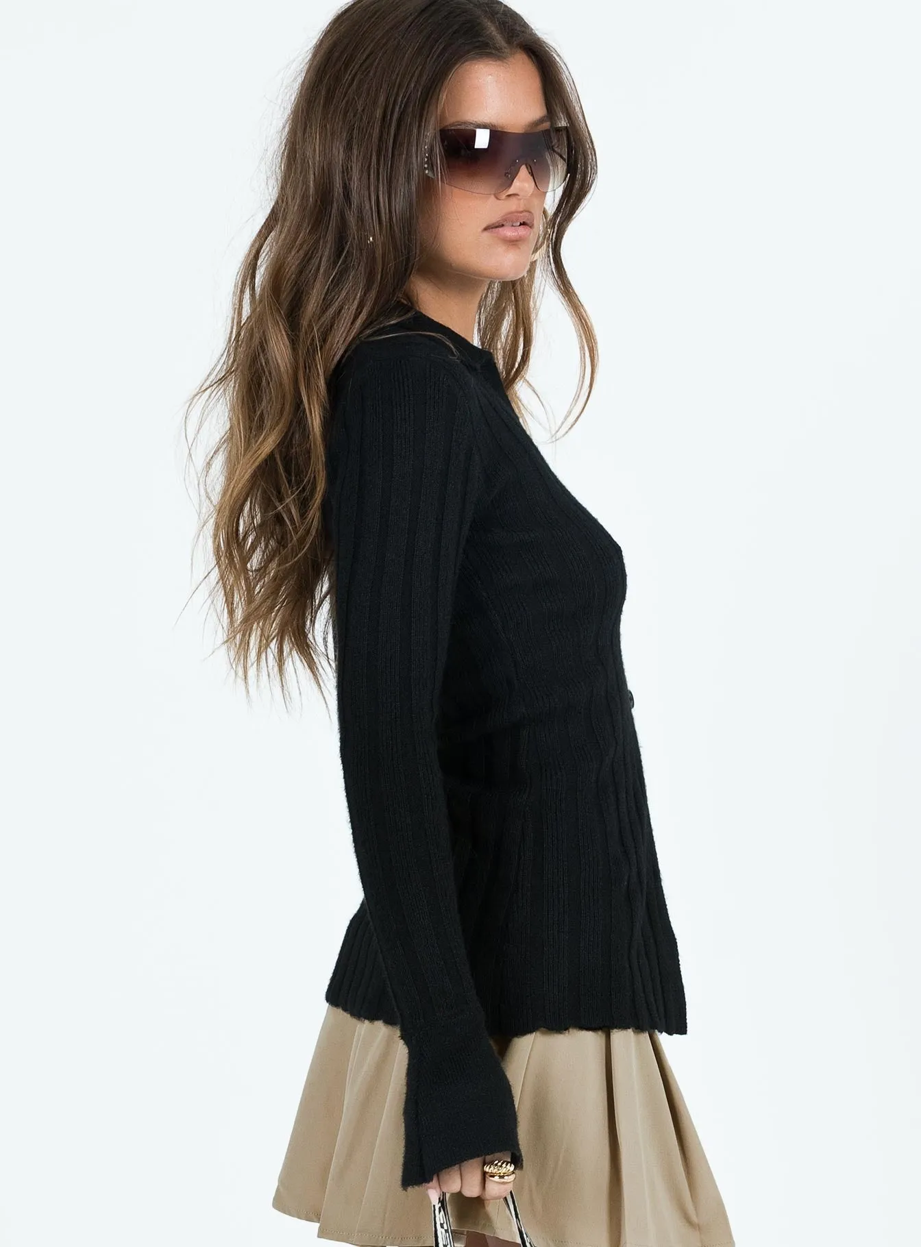 Beryl Long Sleeve Top Black