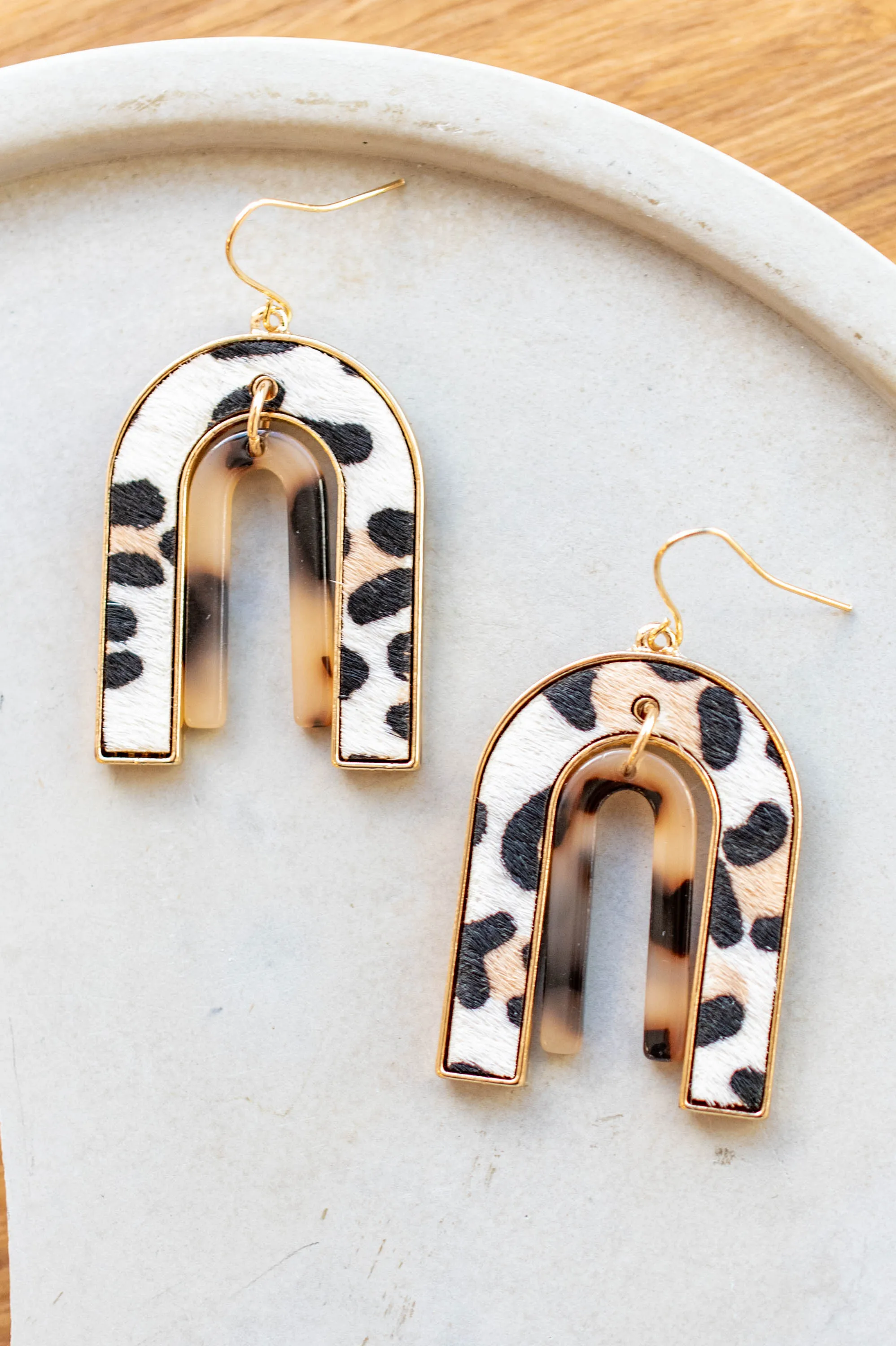 Beyond The Golden Arches Earrings, White