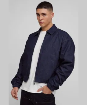 boohoo Mens Boxy Denim Padded Jacket