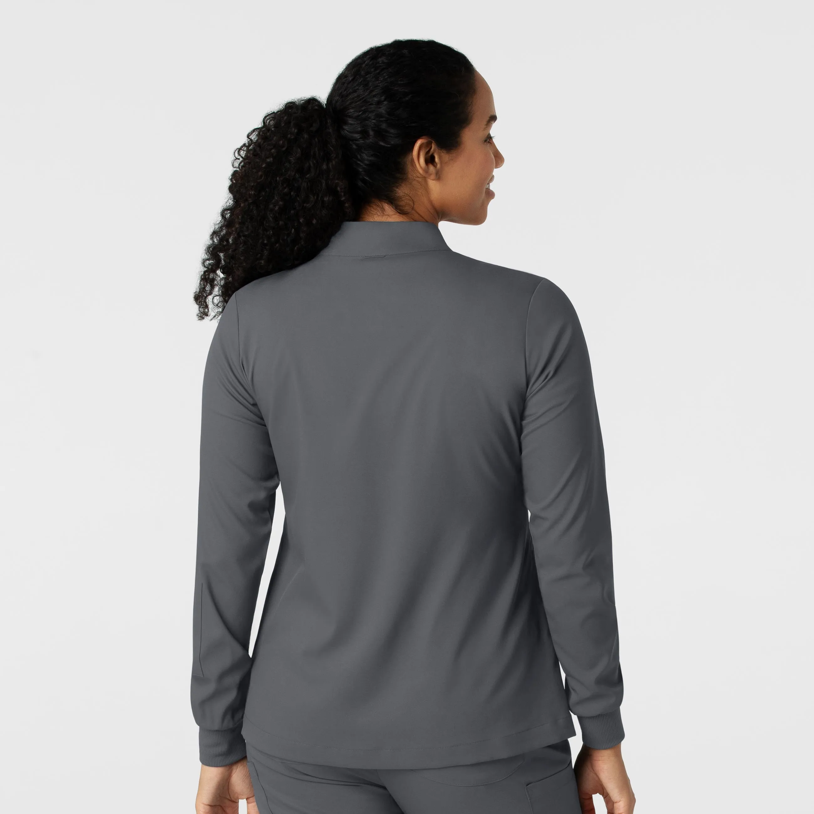 Boundless Women's Warm Up Scrub Jacket - Pewter