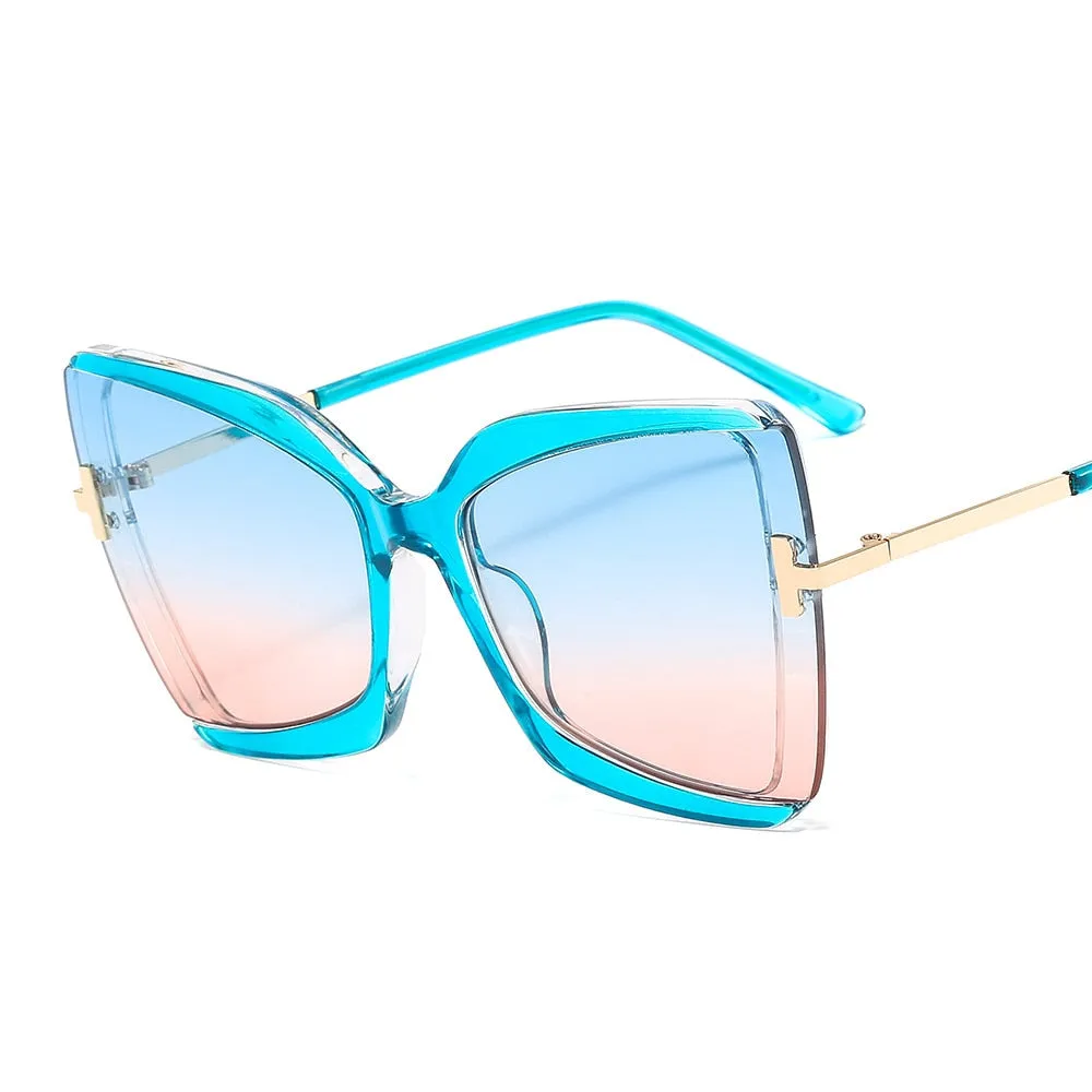 Brand Designer T Sunglasses Oversized Square Women