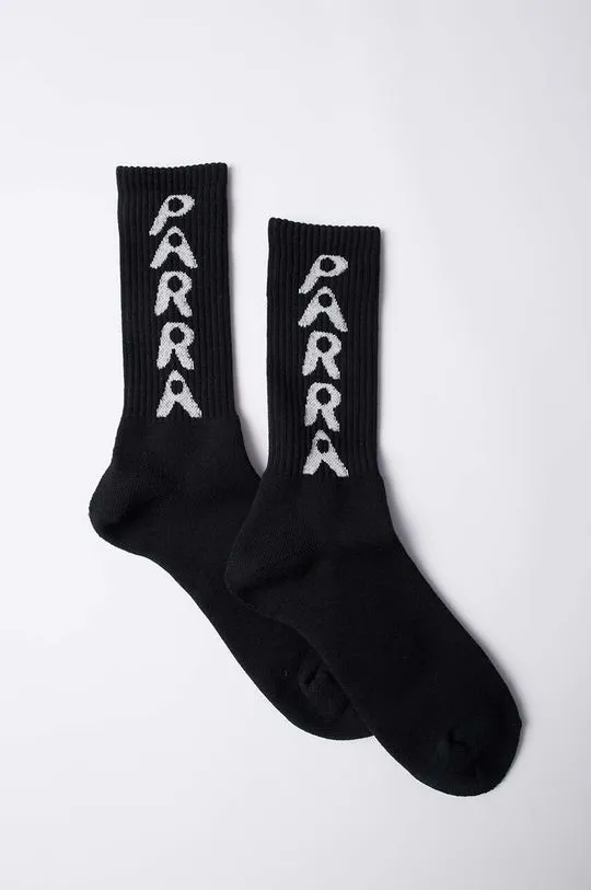 by Parra socks Hole Logo Crew Socks men's black color 51176