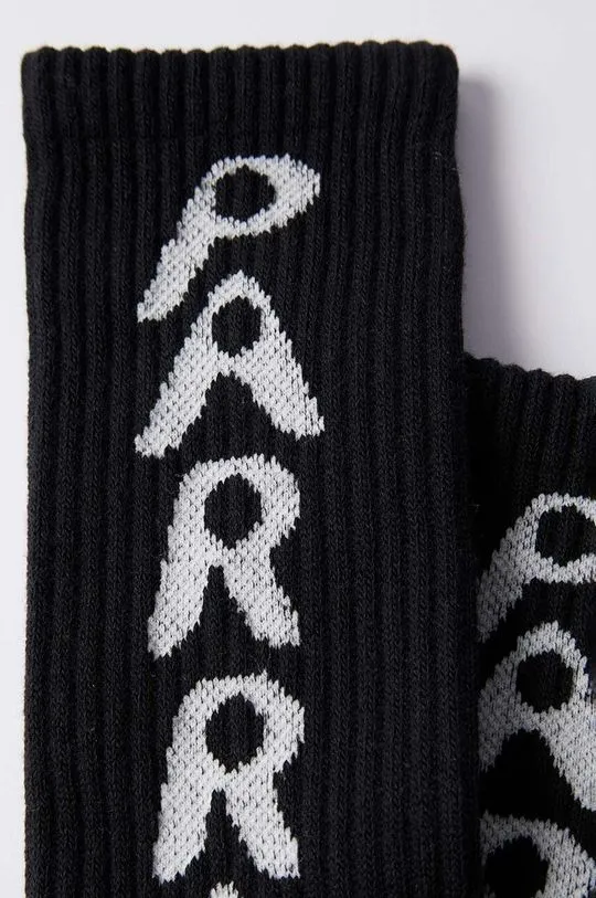 by Parra socks Hole Logo Crew Socks men's black color 51176