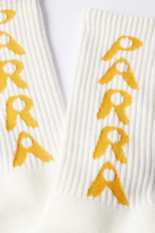 by Parra socks Hole Logo Crew Socks men's white color 51175