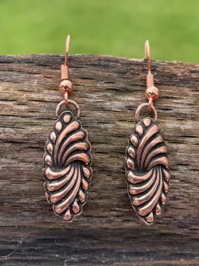 Copper Swirl Earrings