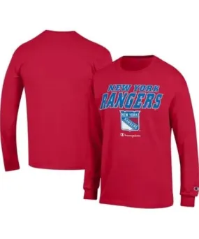 Cutter & Buck Men's NHL New York Rangers Long-Sleeve Jersey T-Shirt