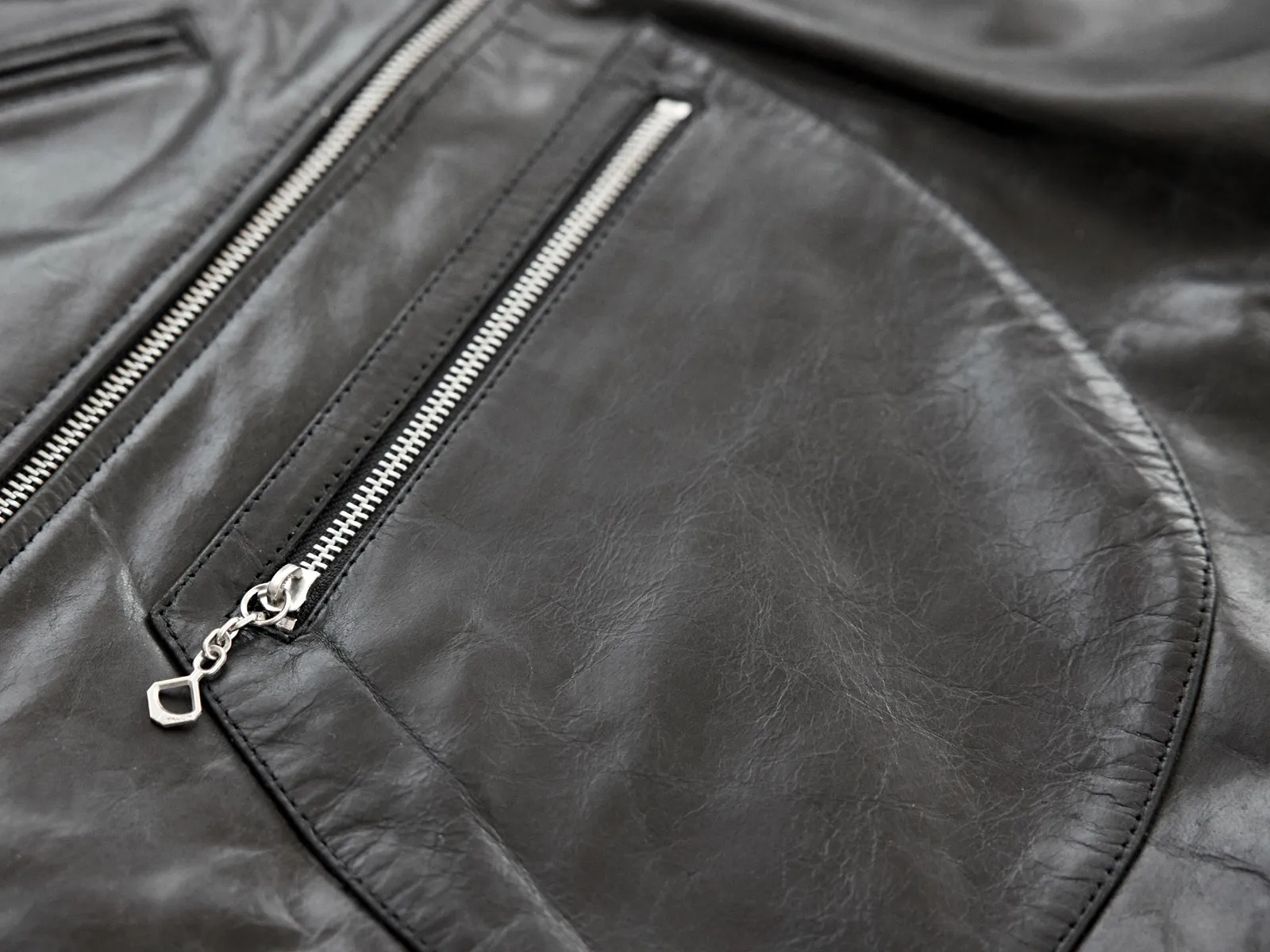 D-Pocket Fur Collar Jacket - Horsehide Leather - AVI LEATHER