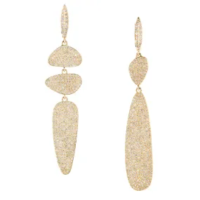 Diamond Pique Drop Earrings