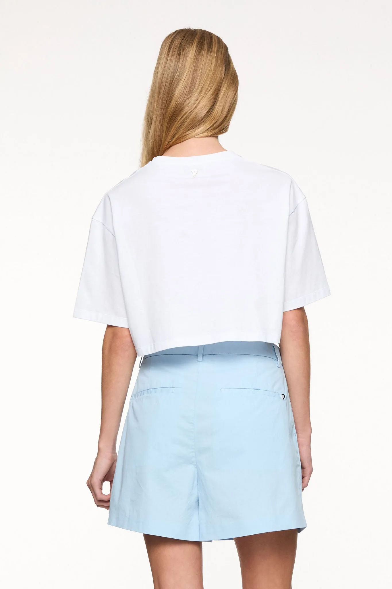 Dondup T-shirt Crop Bianco Donna