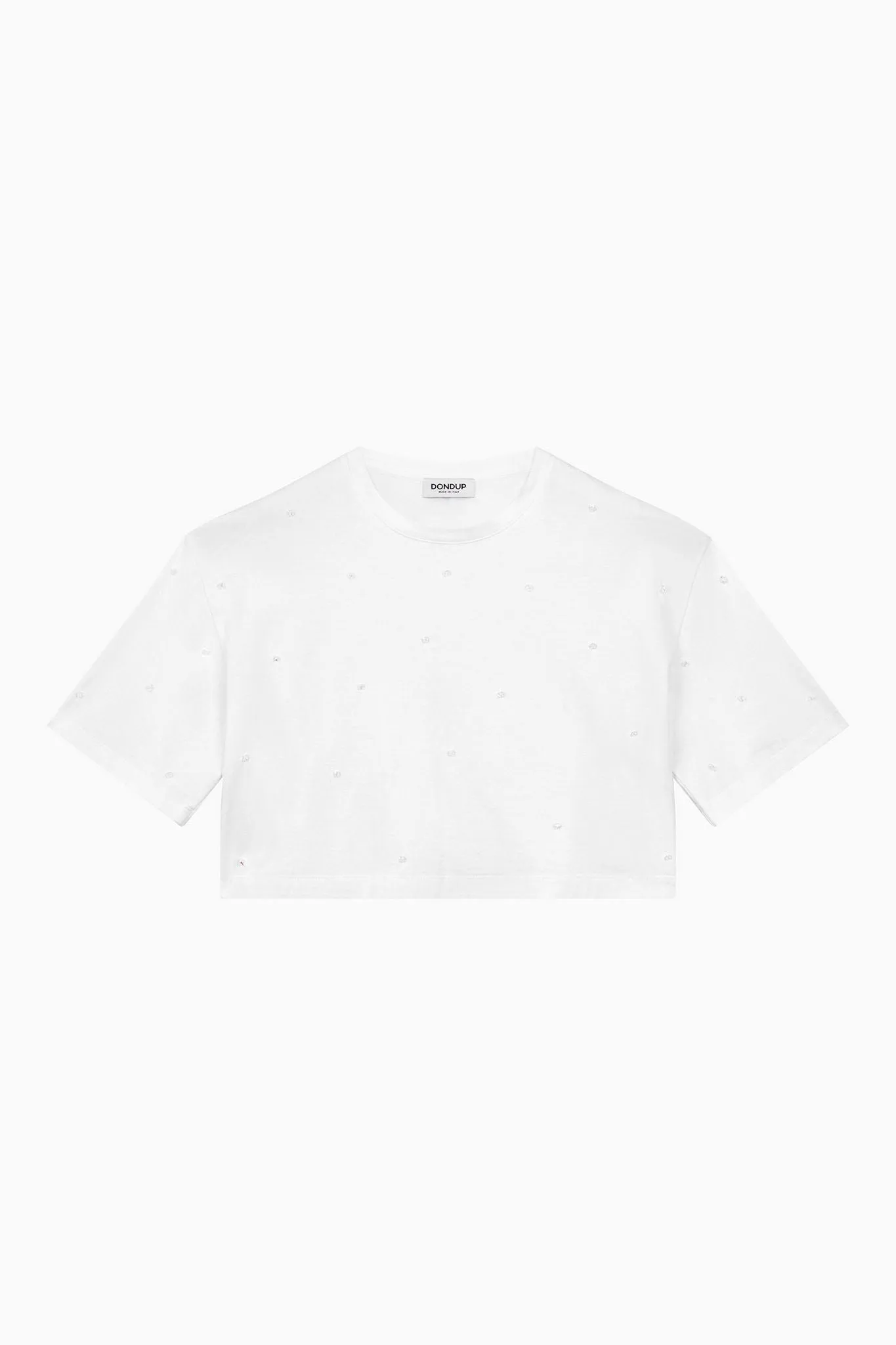 Dondup T-shirt Crop Bianco Donna