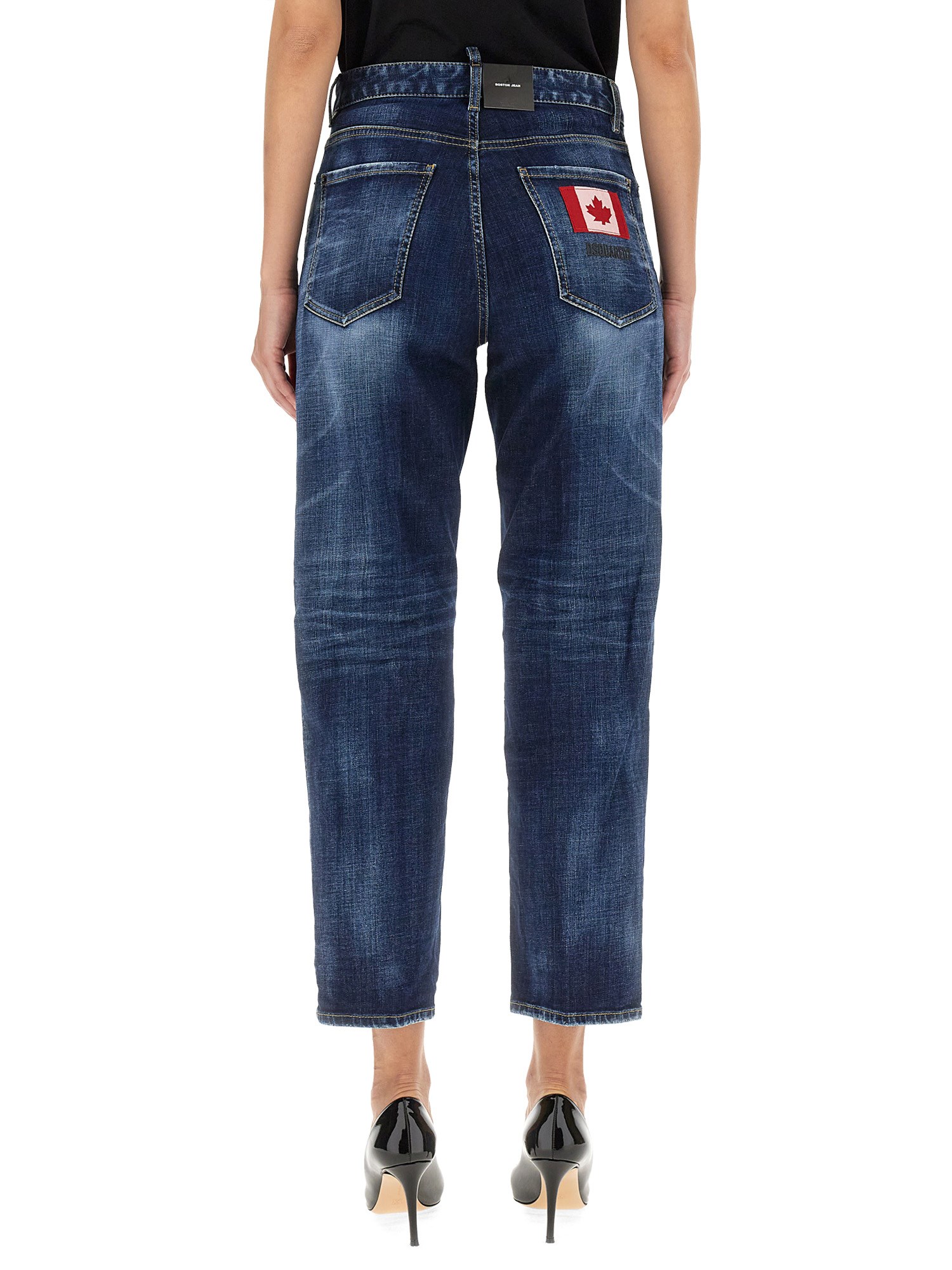 DSQUARED    BOSTON COTTON DENIM JEANS