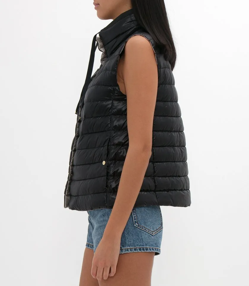 HERNOREVERSIBLE SLEEVELESS JACKET IN NYLON ULTRALIGHT