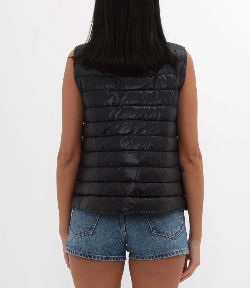 HERNOREVERSIBLE SLEEVELESS JACKET IN NYLON ULTRALIGHT