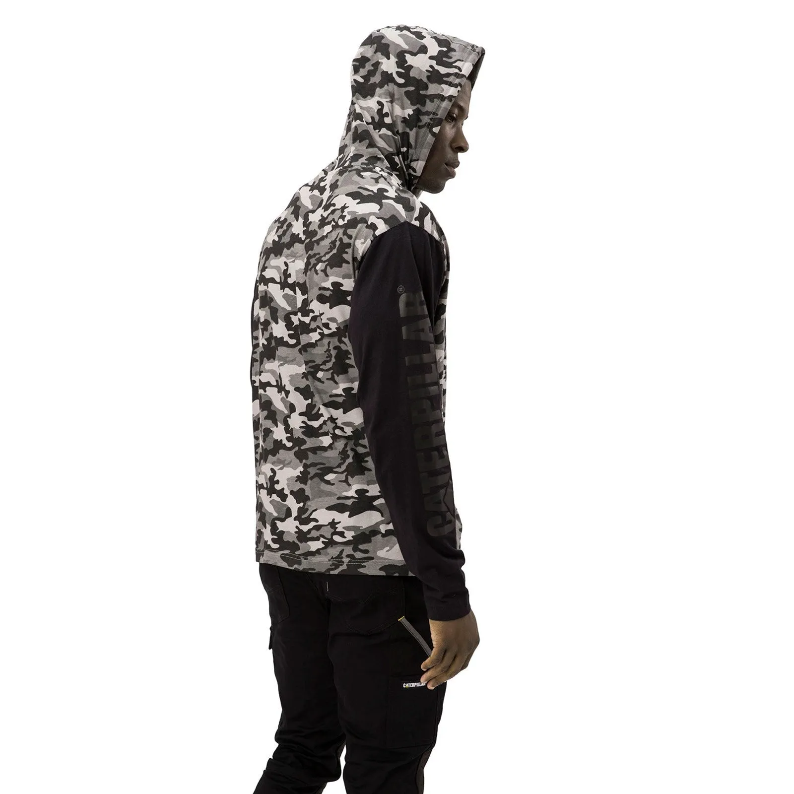 Hooded Long Sleeve Tee  Stone Camo