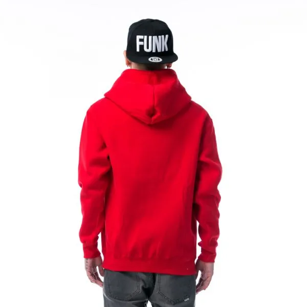 Hoodie Sweatshirt with Metrust So Dope Script Design - Red