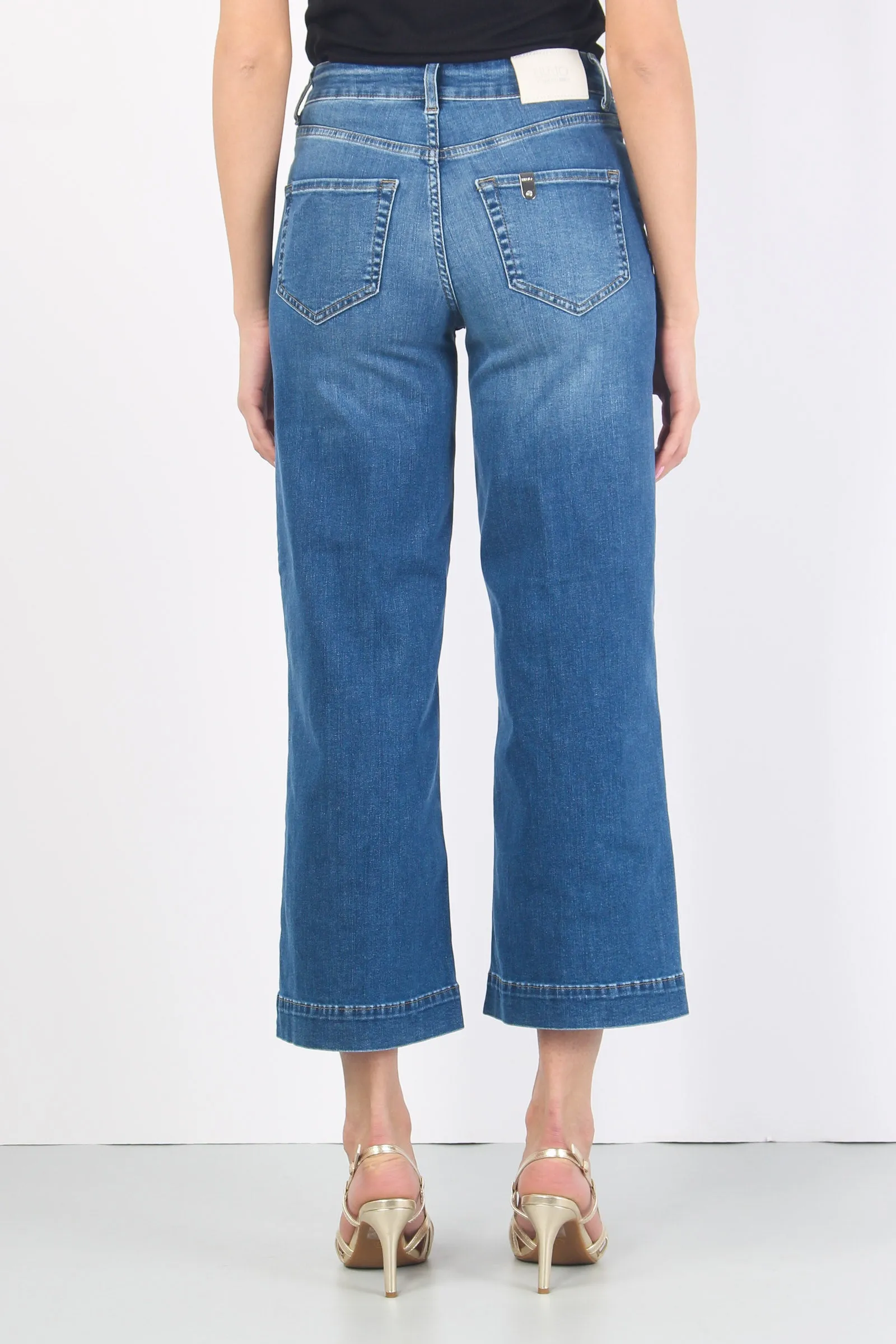 Jeans Authentic Cropped Denim Scuro