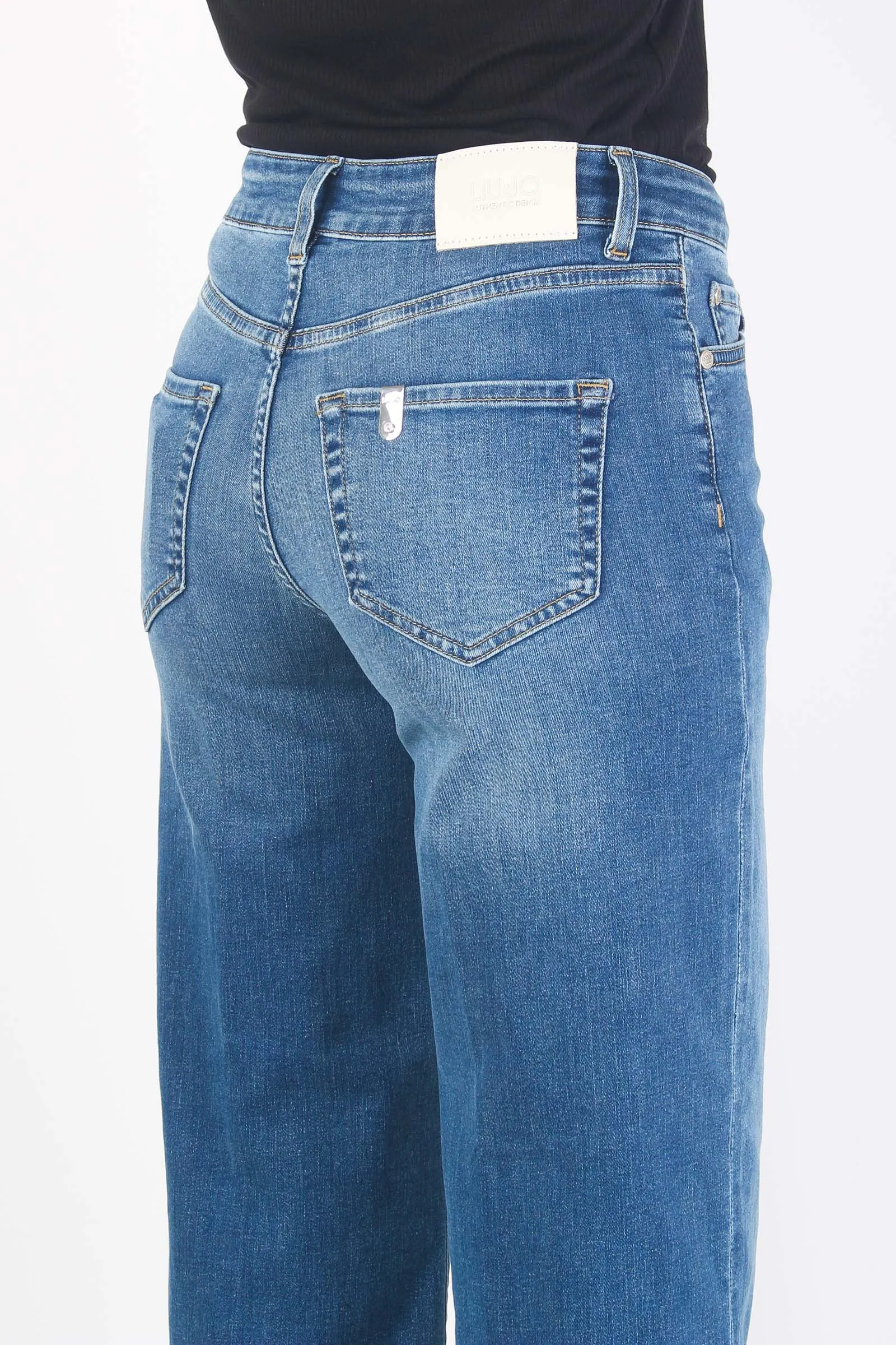 Jeans Authentic Cropped Denim Scuro