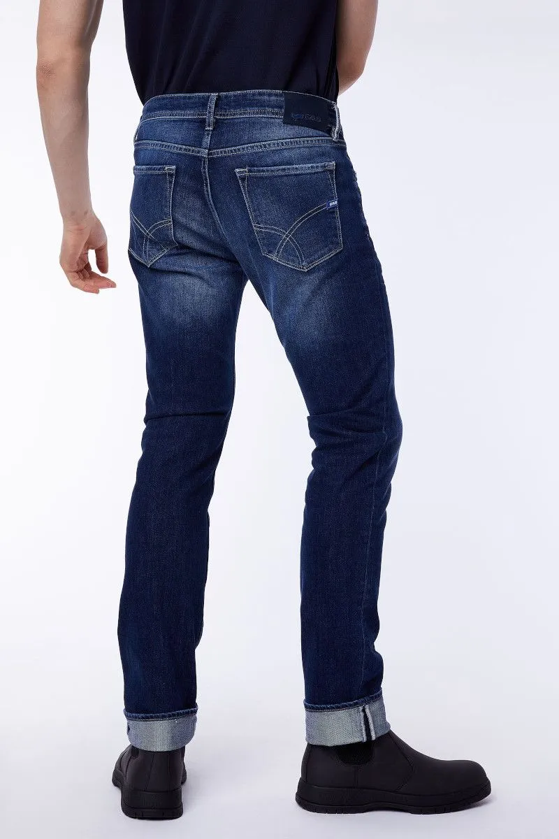 Jeans slim elasticizzati uomo Blu