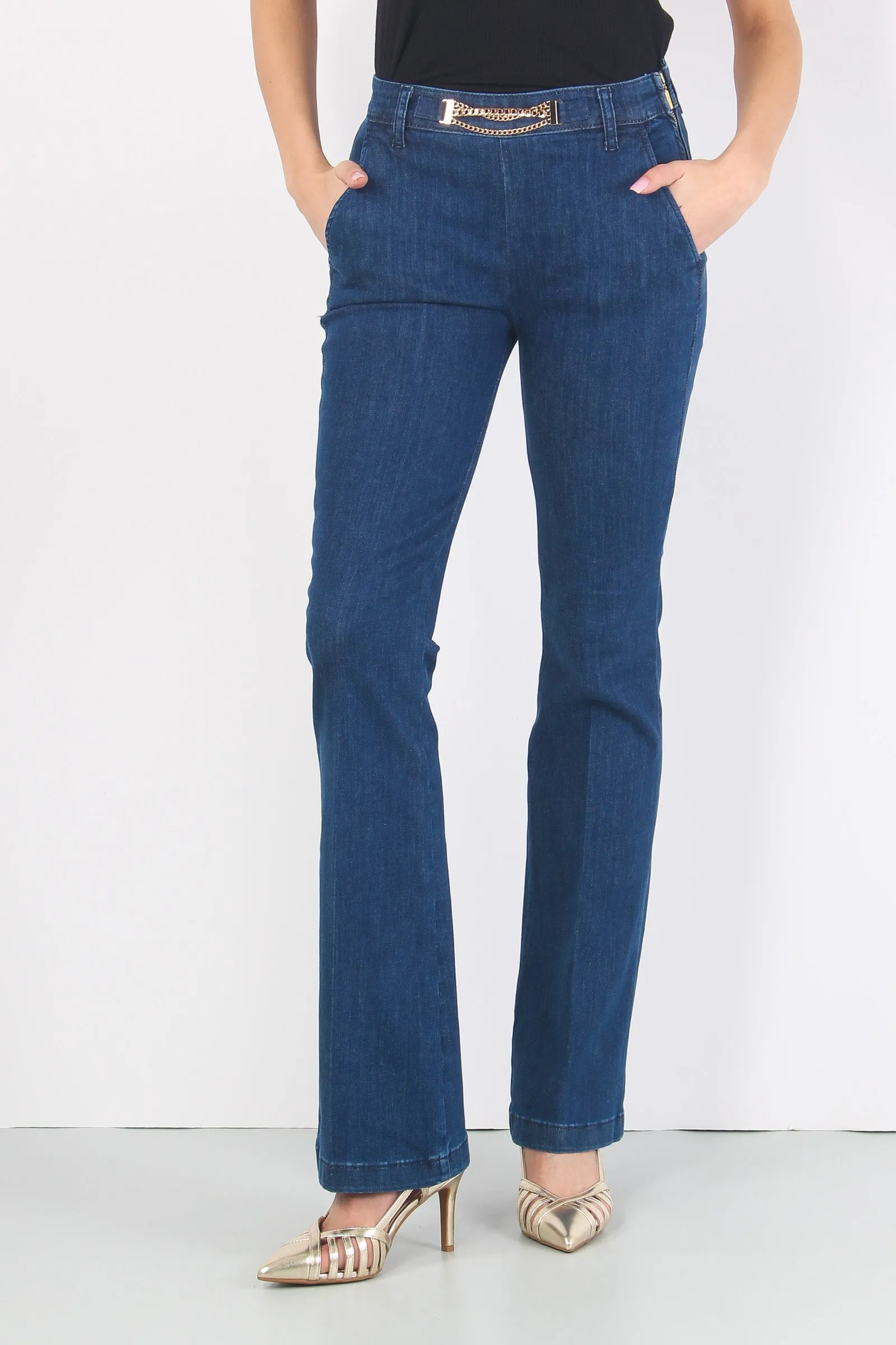 Jeans Zampa Catena Denim Scuro