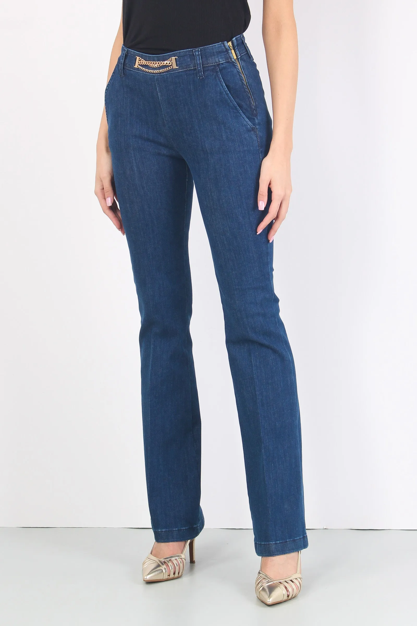 Jeans Zampa Catena Denim Scuro