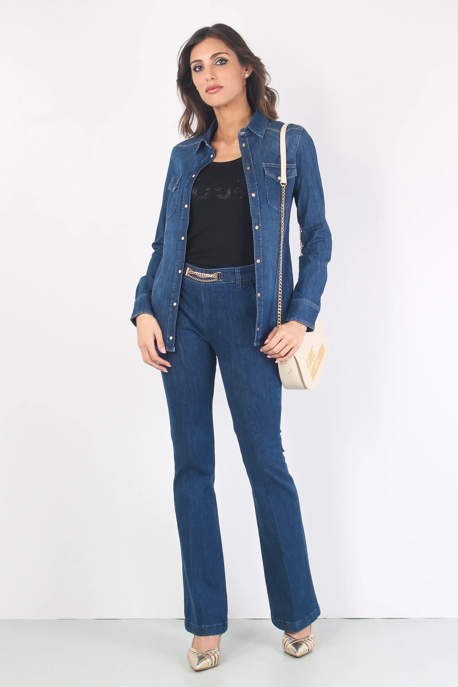 Jeans Zampa Catena Denim Scuro