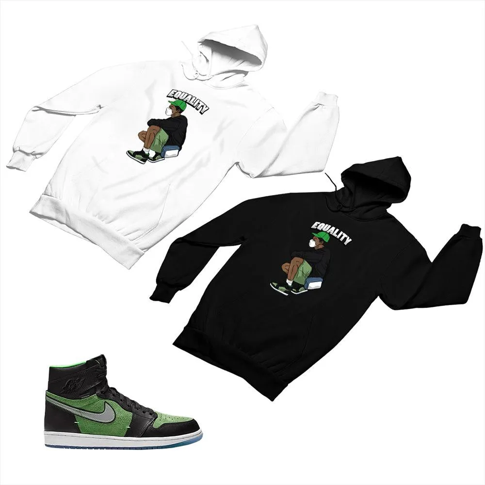 Jordan 1 Black Green Matching Custom Designed Hoodies JD 1-70-18