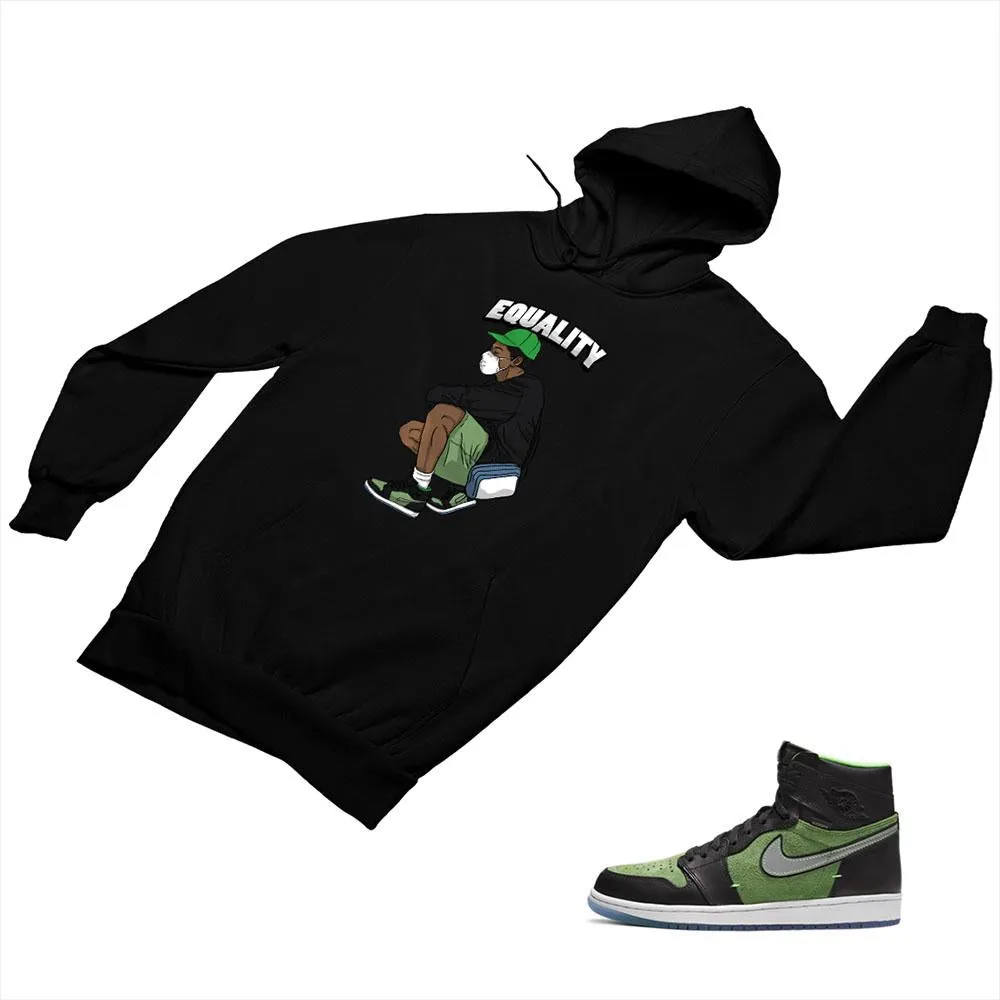 Jordan 1 Black Green Matching Custom Designed Hoodies JD 1-70-18