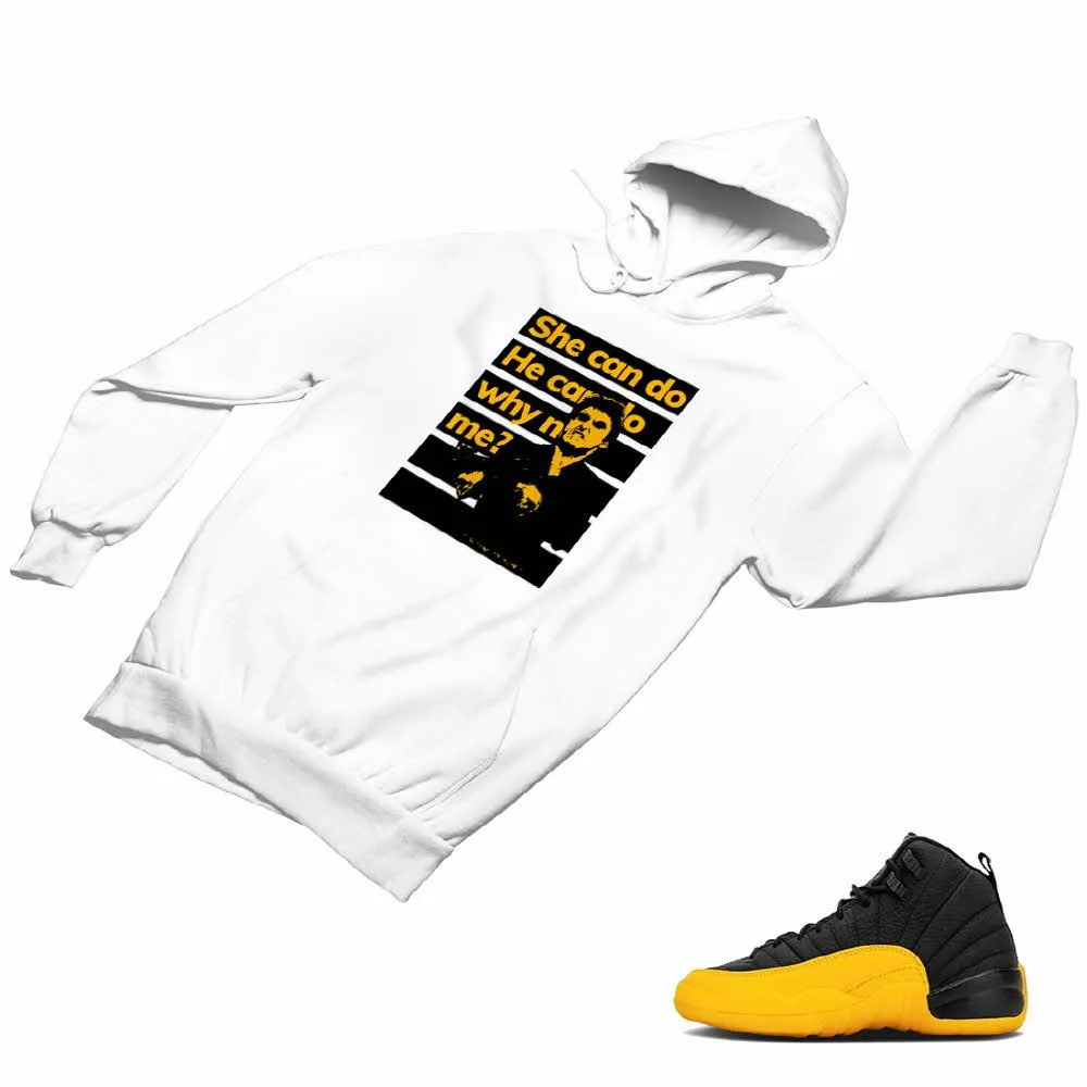 Jordan 12 University Gold Matching Custom Designed Hoodies JD 12-17-11