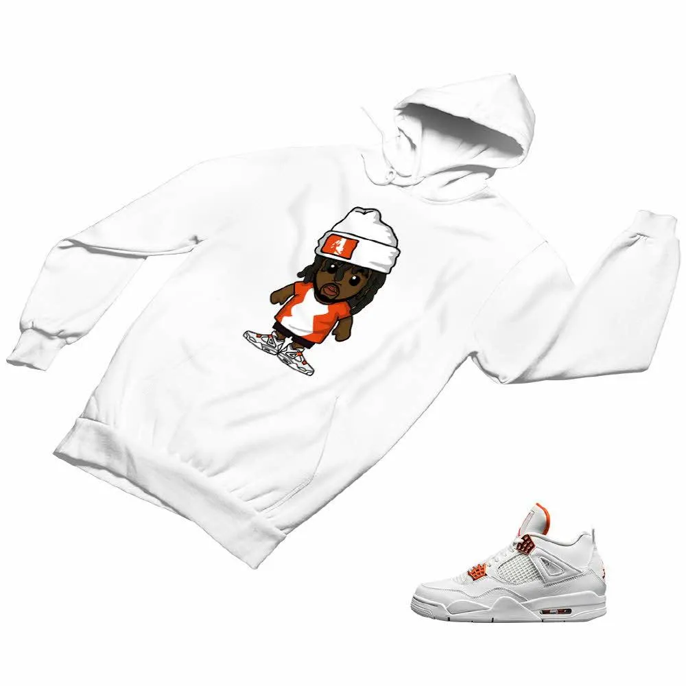 Jordan 4 Orange Matching Custom Designed Hoodies JD 4-23-8