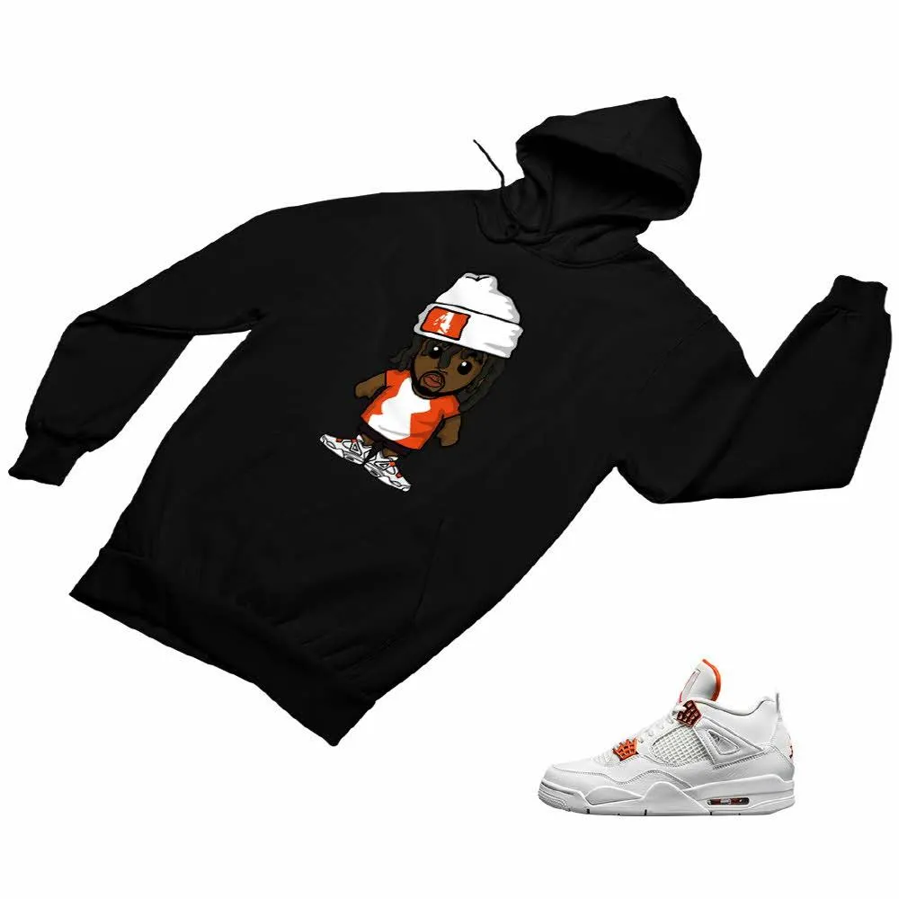 Jordan 4 Orange Matching Custom Designed Hoodies JD 4-23-8