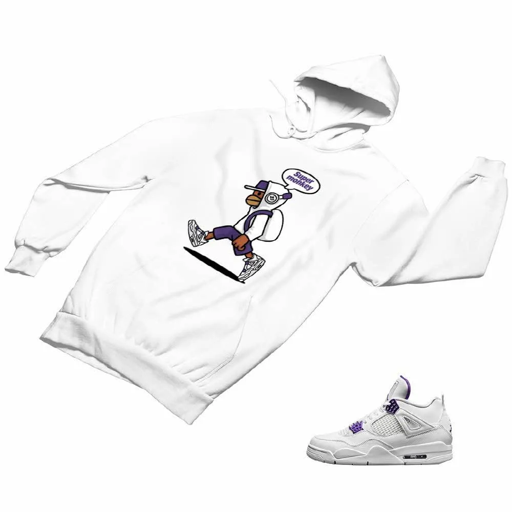 Jordan 4 Purple Matching Custom Designed Hoodies JD 4-23-19