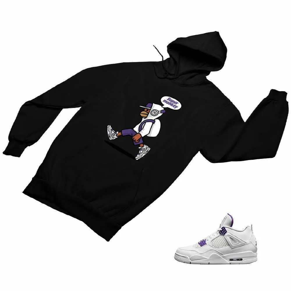 Jordan 4 Purple Matching Custom Designed Hoodies JD 4-23-19