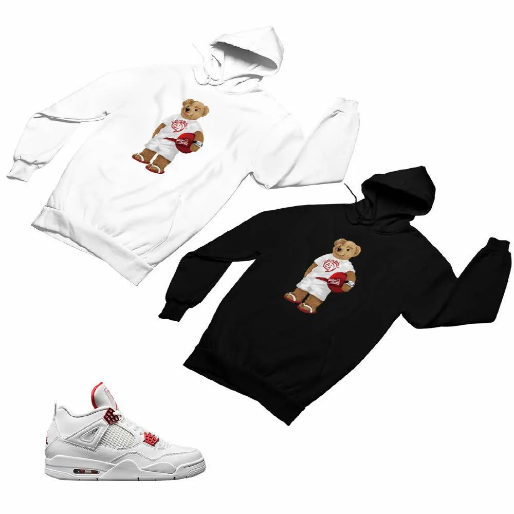 Jordan 4 Red Matching Custom Designed Hoodies JD 4-23-39