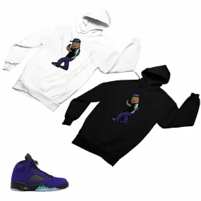 Jordan 5 Alternate Grape Matching Custom Designed Hoodies JD 5-2-8-6