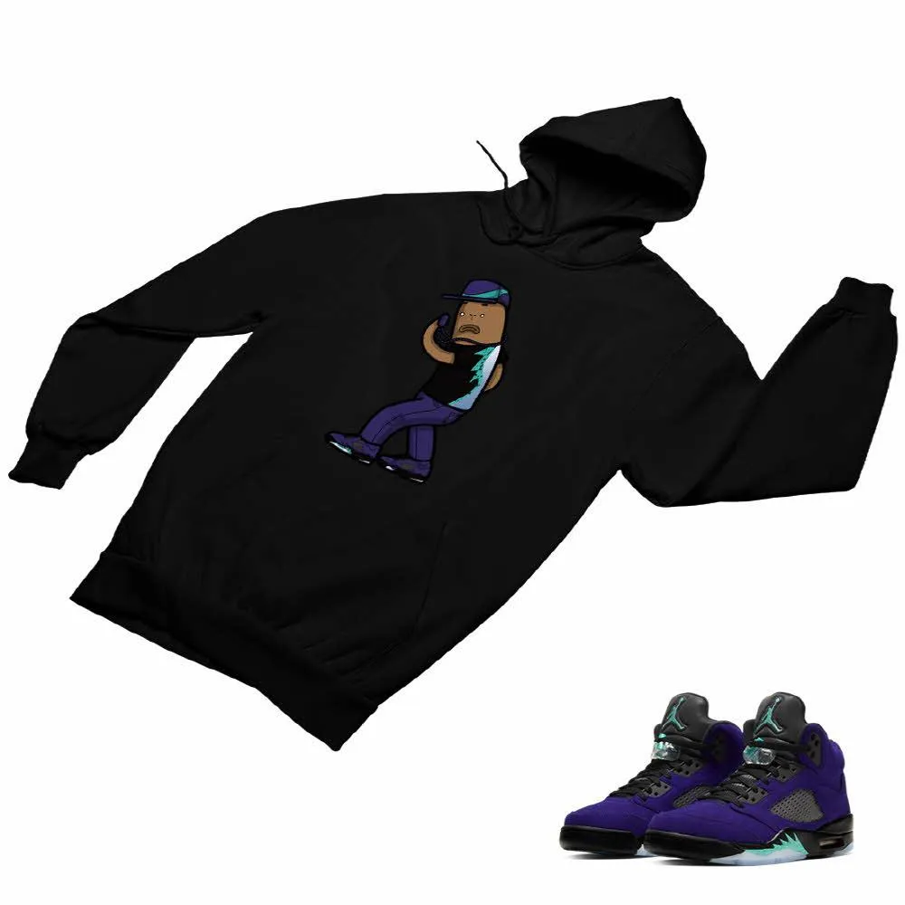 Jordan 5 Alternate Grape Matching Custom Designed Hoodies JD 5-2-8-6