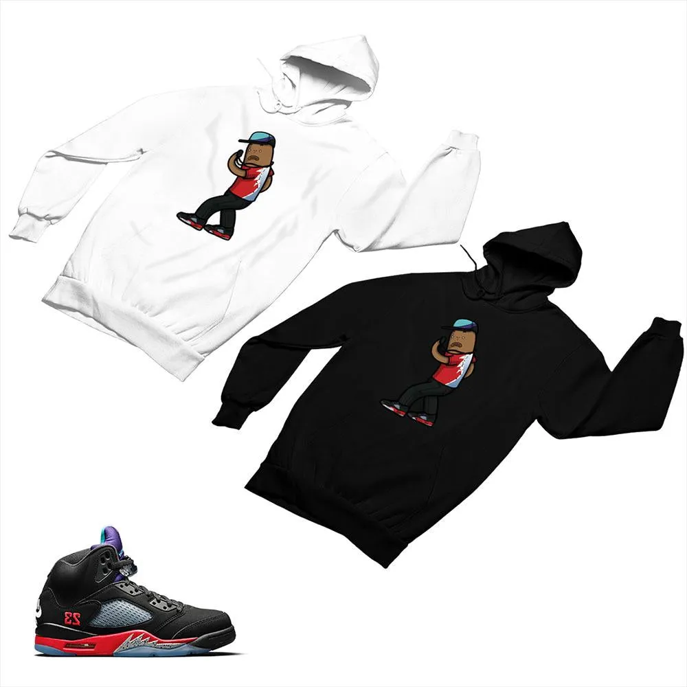 Jordan 5 Top 3 Black Matching Custom Designed Hoodies JD 5-2-7-10